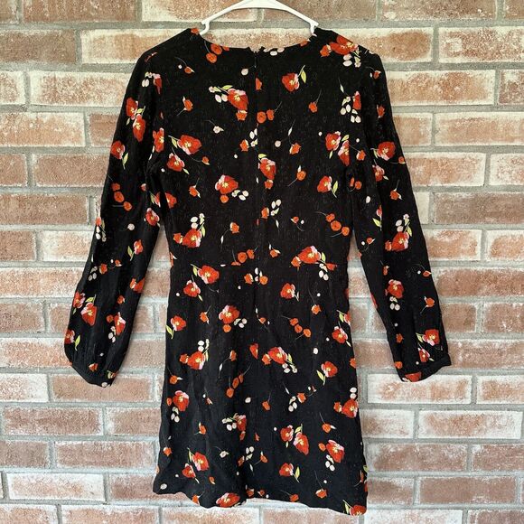 Vilshenko Jacquard Floral Dress 100% Silk Size 8 - Picture 5 of 9